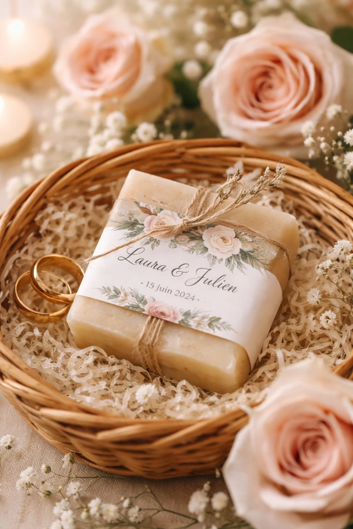 Anniversaire, savon, miel, prénom, évènement, personnalisation, perso, pochette, individuel, naturel, mariage, communion, fête, mère, père, fille, fils, fille, garçon, bio