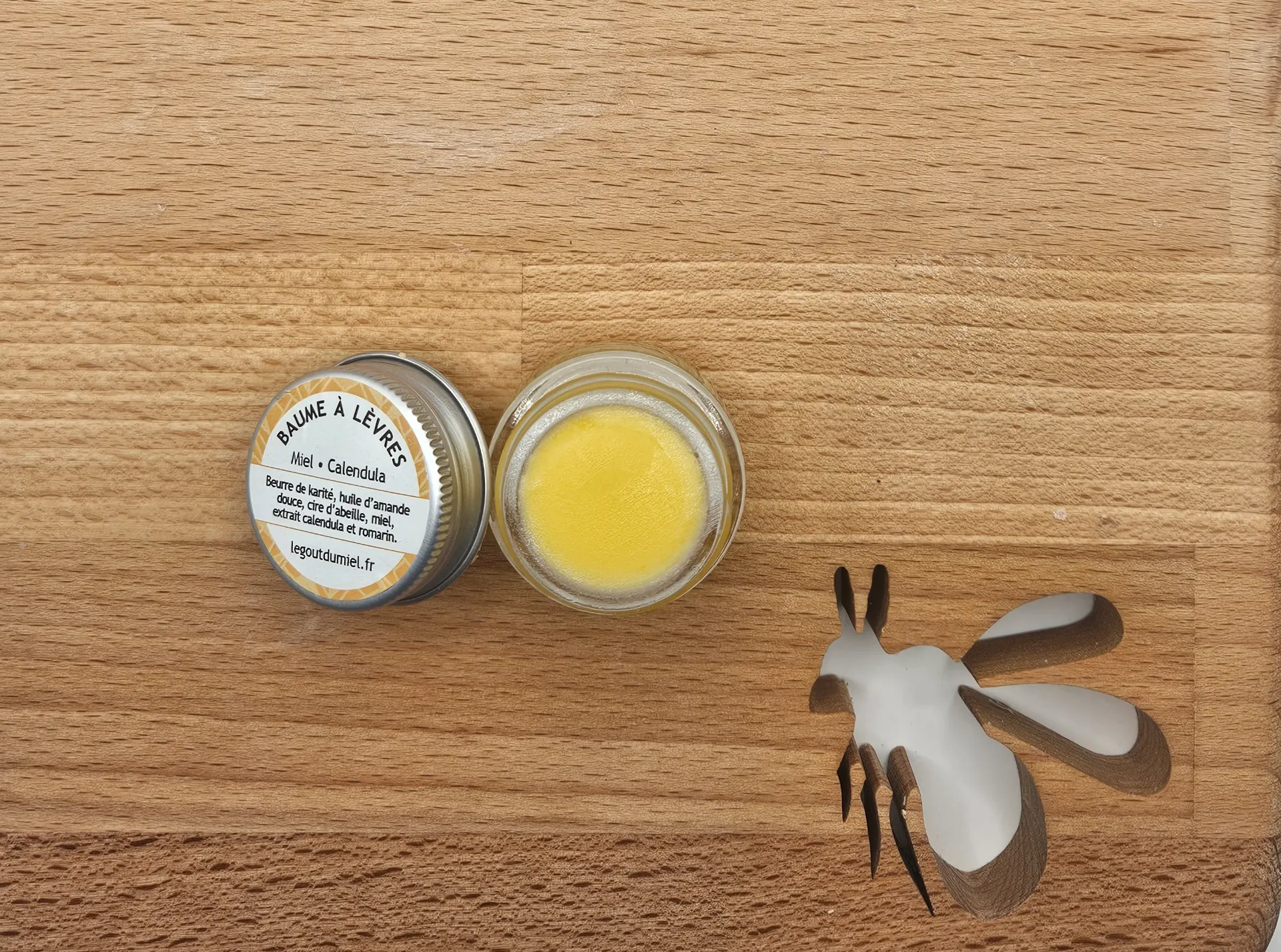 Baume à lèvres au Miel – Calendula (pot)