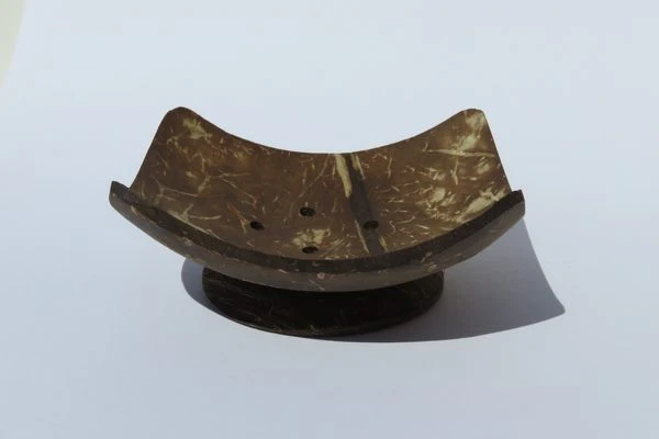 [PS_Carré] Porte-savon carré artisanal en noix de coco